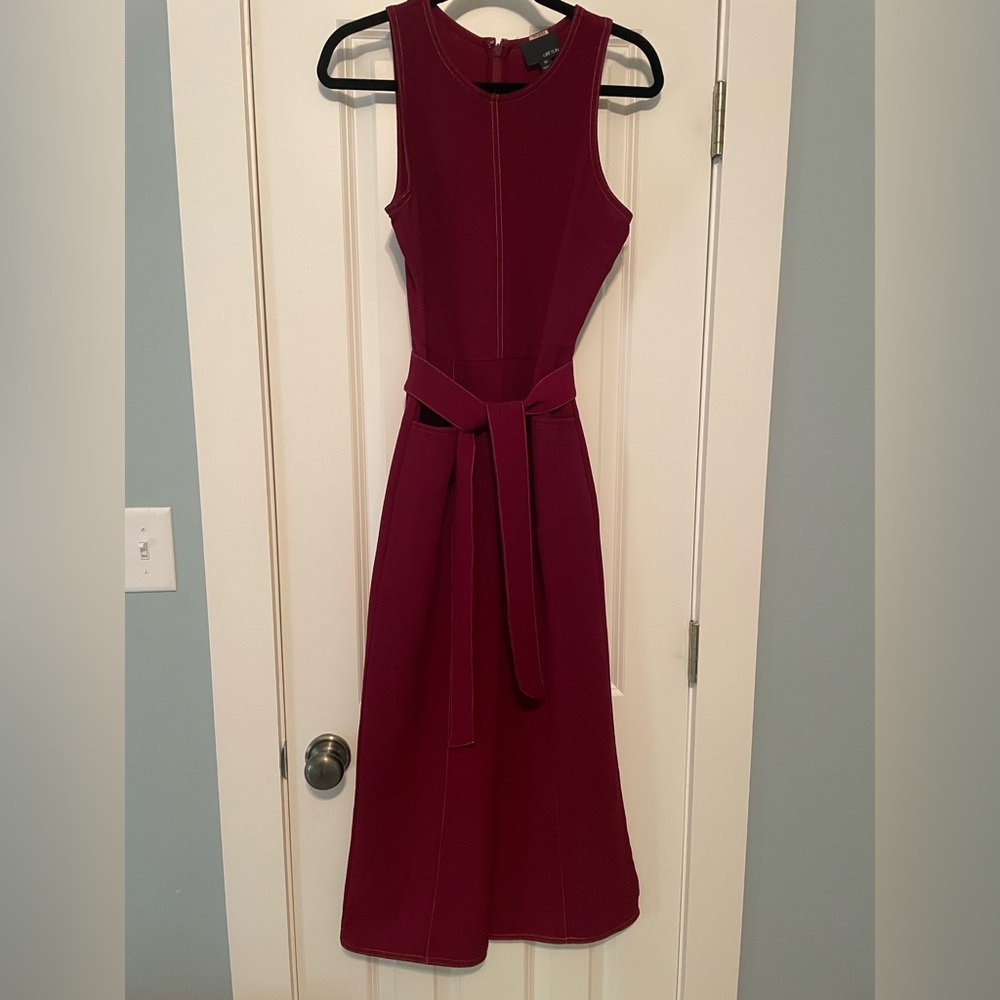 Greylin by Anthropologie Elegant Sleeveless Burgundy Jumpsuit Size XS